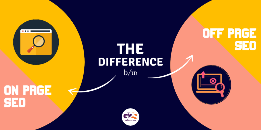 The difference between on page seo and off page seo