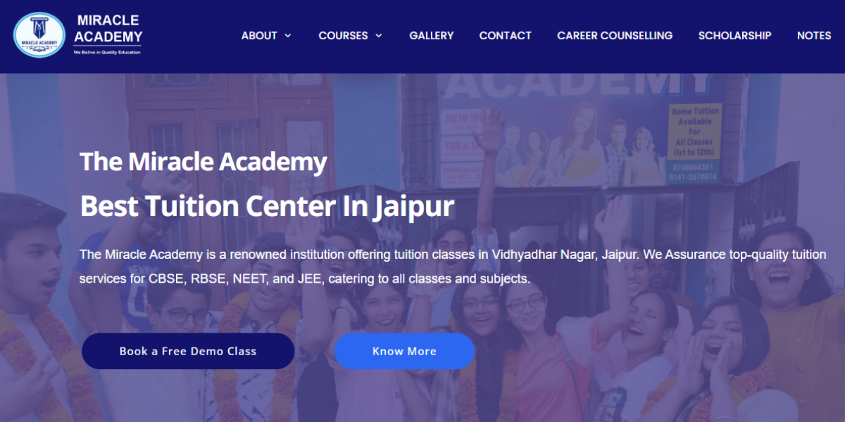 The Miracle Academy Home Page Banner